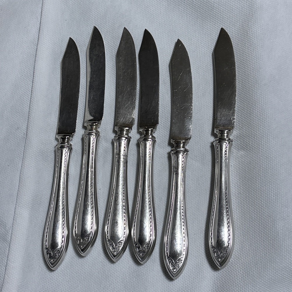 Oneida Community Silverplate 1910 Fruit Grapefruit Knives Knife Set 6